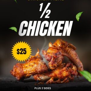Image of grilled chicken pipping hot