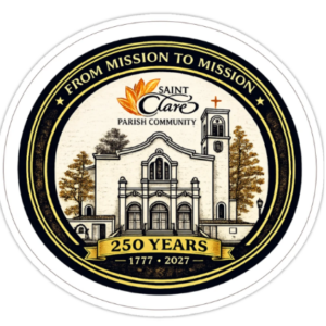 Circle Saint Clare Church and Theme Commemorative Sticker