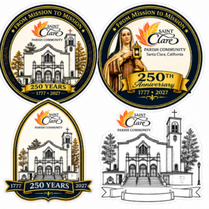 4-Pack Die Cut Stickers 250th Anniversary